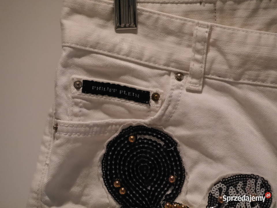 Philipp Plein świetne spodenki perełki cekiny 36 Wrocław
