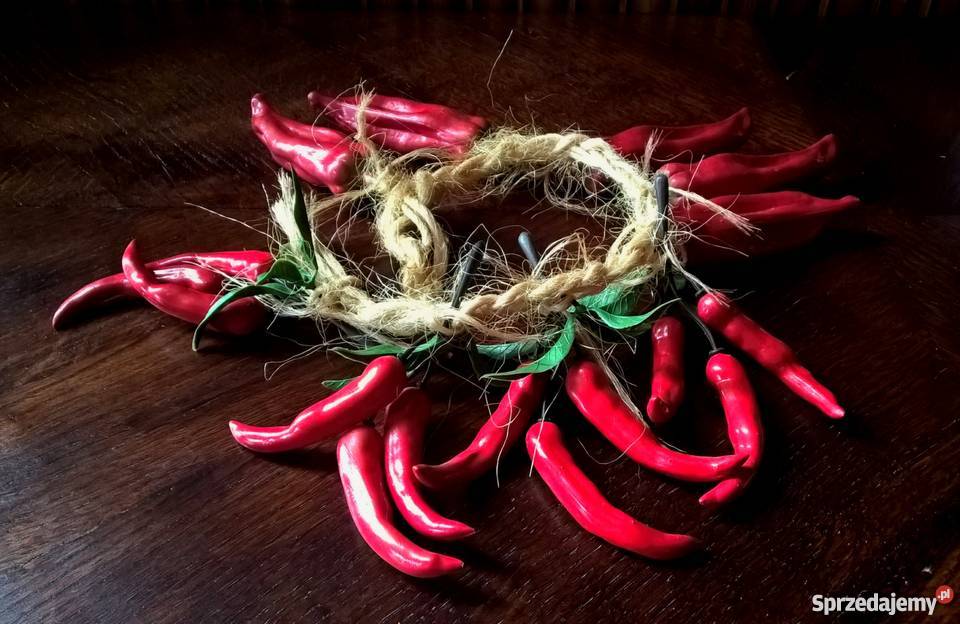 Sztuczna papryka zwykła i chili warkocz Kluczbork