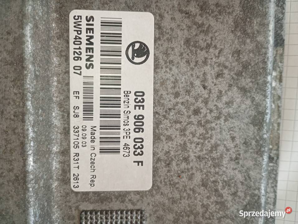 Sterownik silnika skoda fabia 12 03E906033F osobowe Wrocław