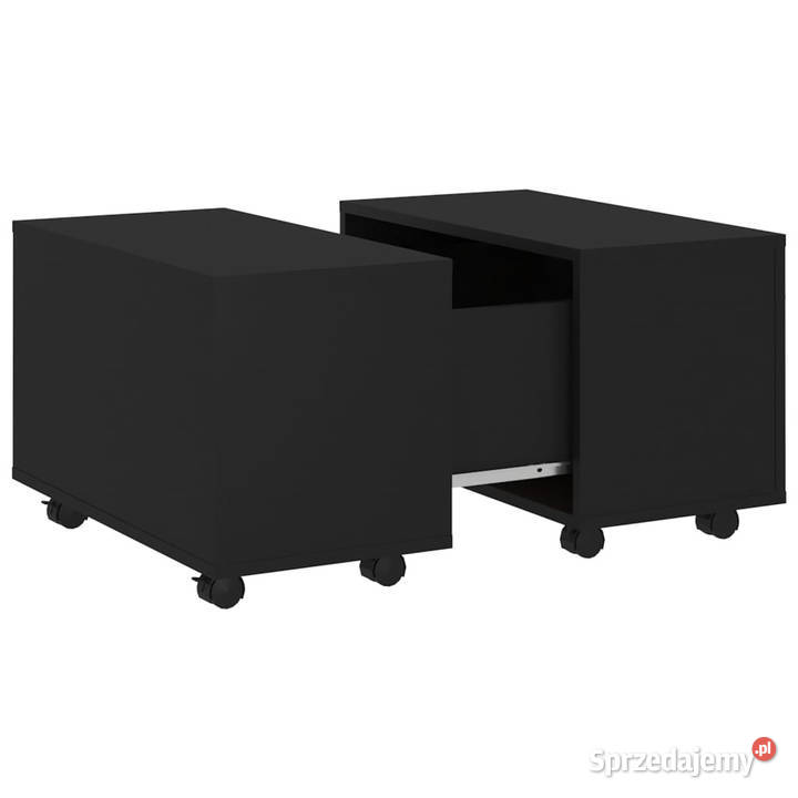 Stolik kawowy czarny 60x60x38 materiał Warszawa