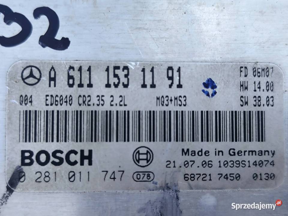 Mercedes Sprinter W901 W902 W903 W904 22CDI Przemęt