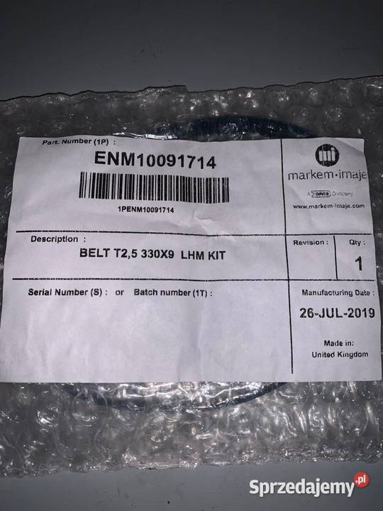 Markem Imaje belt t25 330x9 lhm kit mazowieckie