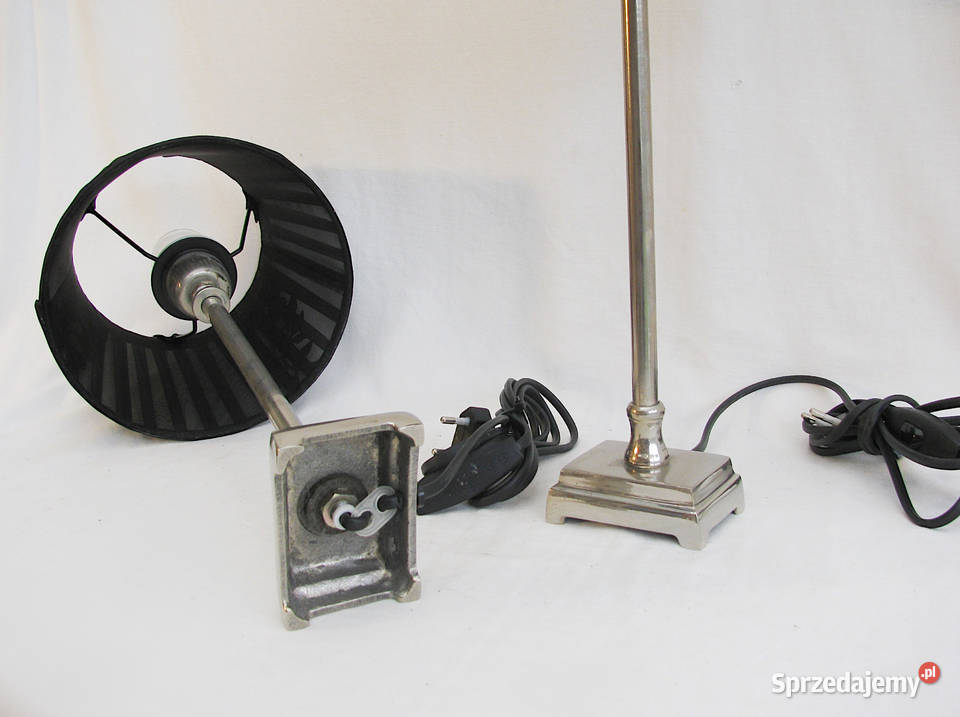 2 Lampki nocne inox na cienkiej nóżce Szczecinek