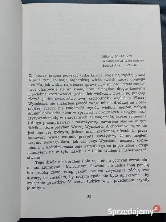 Niccolo Machiavelli Książę PIW 1987 r Wydanie II ISBN 8306011570 Koźminek