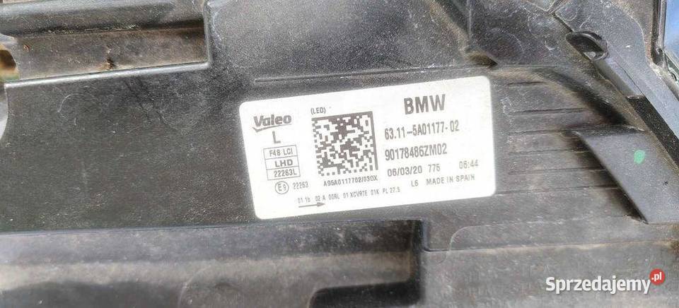 Lampa Przod Full Led Bmw X1 F48 LCI Lift 1922r osobowe Motoryzacja