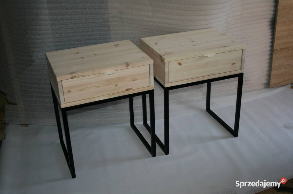 Szafka nocna stolik drewno stal loft rustykalna Mielec