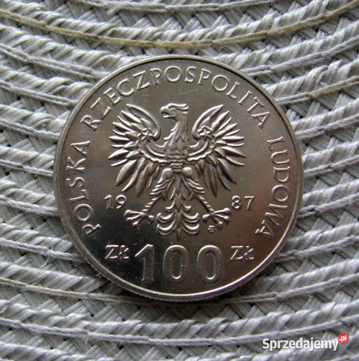Polska 100 1987r Kazimierz III Wielki Ładna Numizmatyka