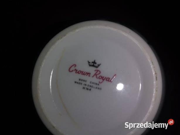 Filiżanka z talerzykiem deserowym Crown Royal pomorskie Gdańsk