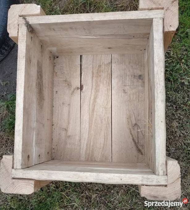 Donica drewniana na kwiaty Akcesoria meblowe Łuków