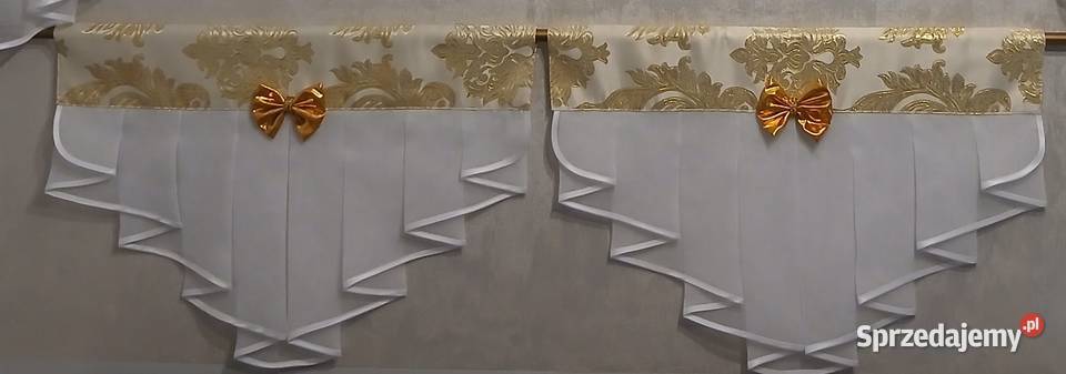 Firana z zazdroskami złoty wzór Mława