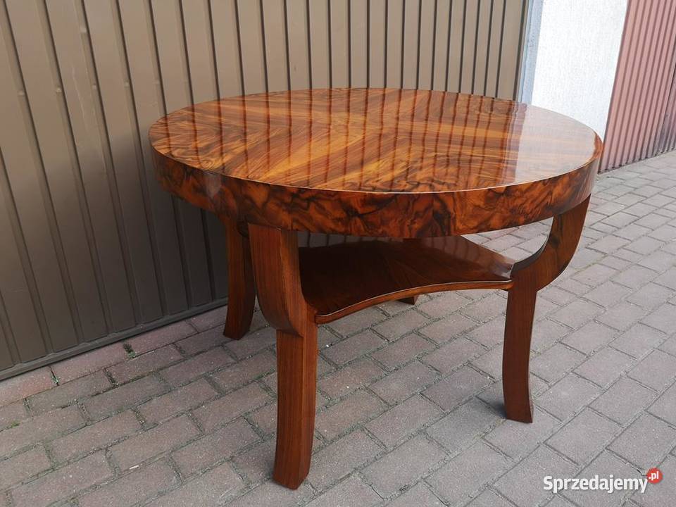 Stolik ArtDeco Orzech 94 Politura Antyk Stary Meble Swarzędz