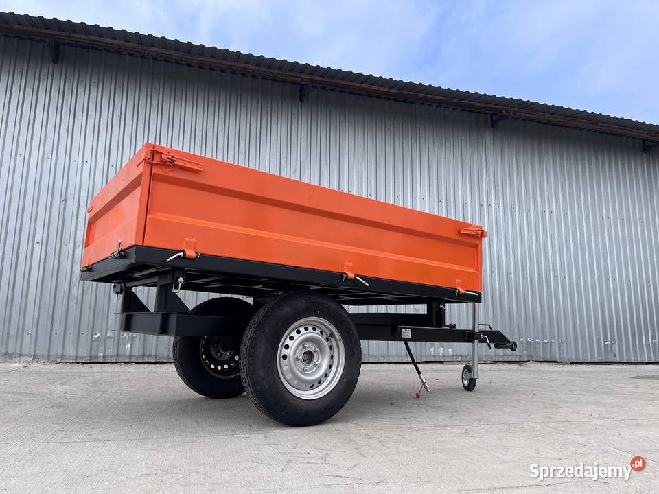 2 Jednoosiowa przyczepa rolnicza z kiprem Sanko nieuszkodzony