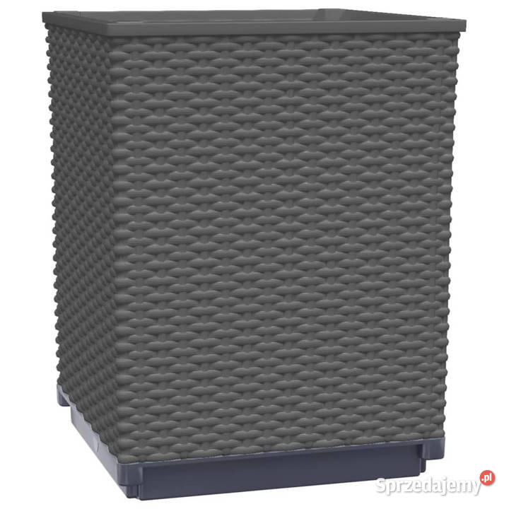 Donice 2 czarne 30x30x37 polipropylen WM364182