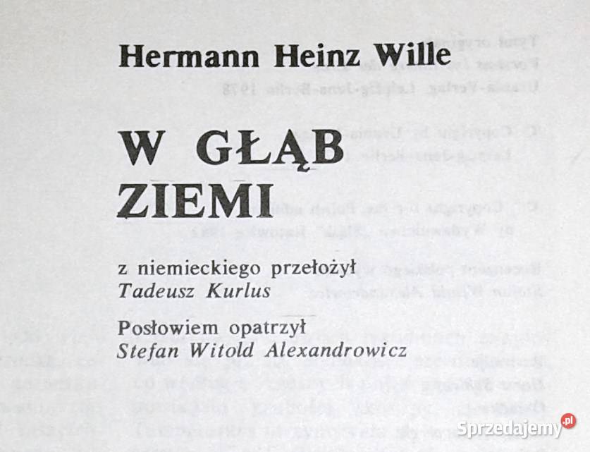 W głąb Ziemi Hermann Heinz Wille Chełm