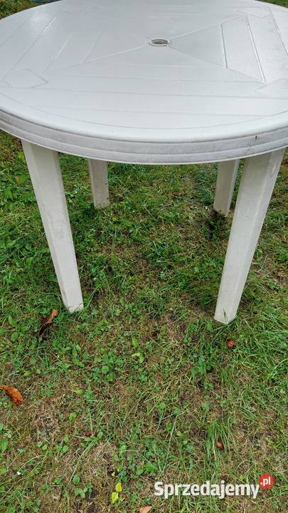 stolik ogrodowy 90 biały śląskie Rydułtowy