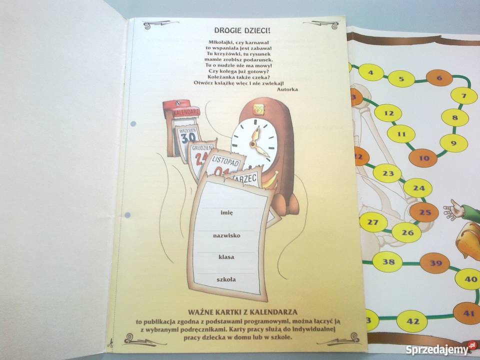 Ważne kartki z kalendarzaksiązeczka edukacyjna Oborniki Śląskie