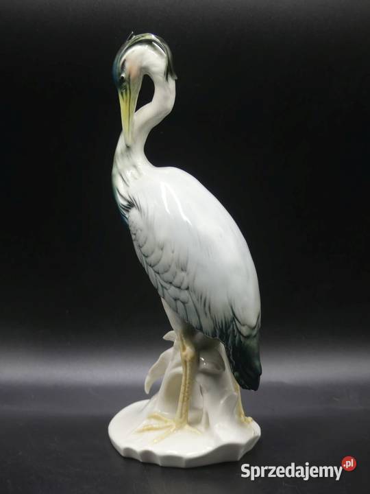 Duża kolekcjonerska czapla Karl Ens 25 Volkstedt wielkopolskie Poznań