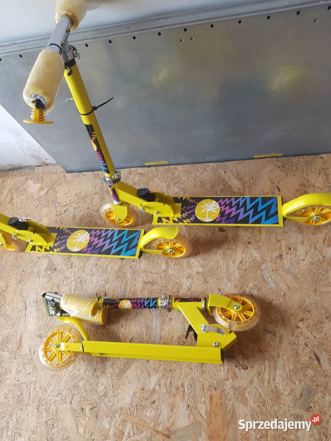 HULAJNOGA SKŁADANA DZIECI żółta palma wielkopolskie Głogowa sprzedam