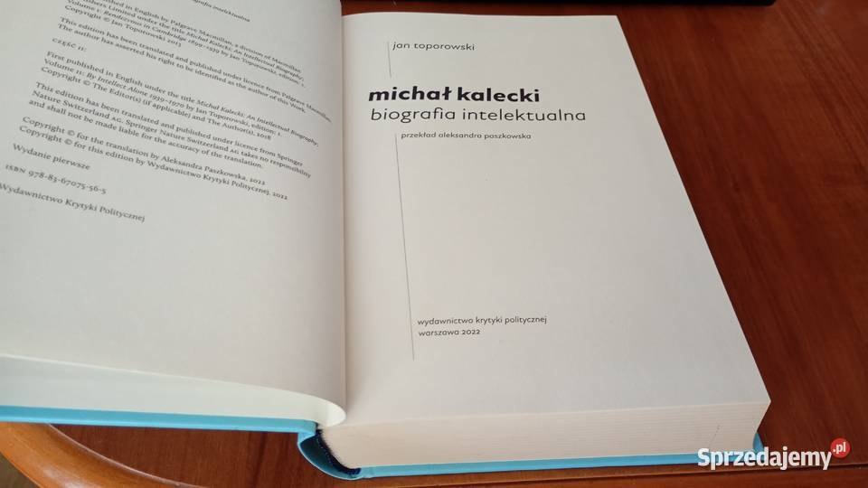 Michał Kalecki biografia intelektualna Jan Gdańsk sprzedam