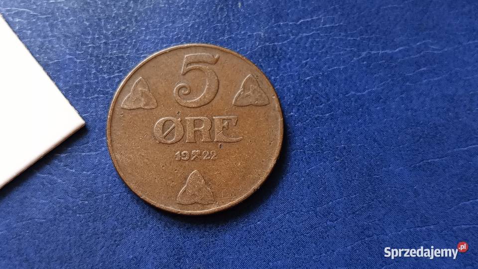 Stare monety 5 ore 1922 Norwegia Lesko sprzedam