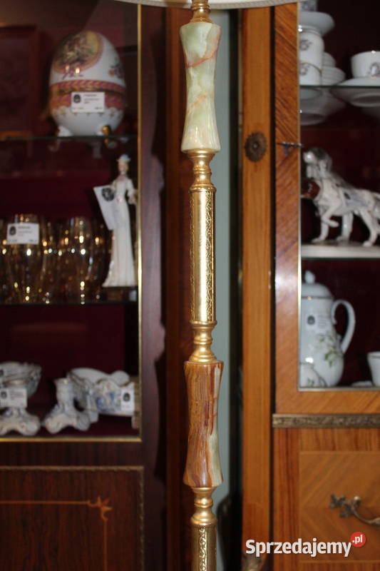 Lampa podłogowa z mosiądzu i onyksu 232