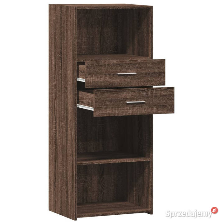 Wysoka szafka brązowy dąb 50x425x124 WM846179 sprzedam