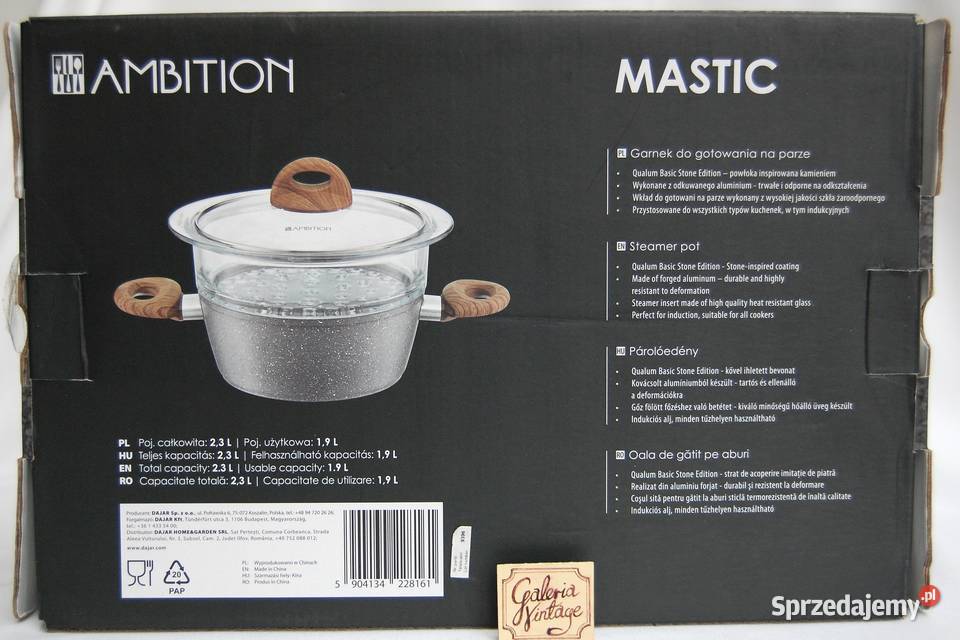 Ambition Mastic 20 nowy szklany garnek do Lublin