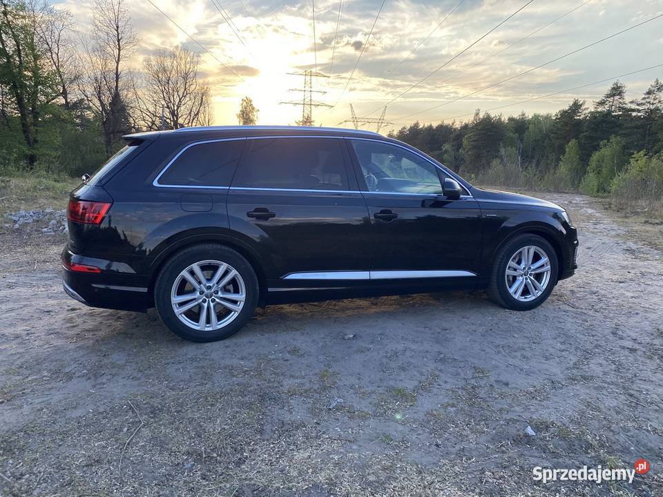 Audi q7 etron quattro s line 2018 385 hybryda serwisowany w ASO Warszawa