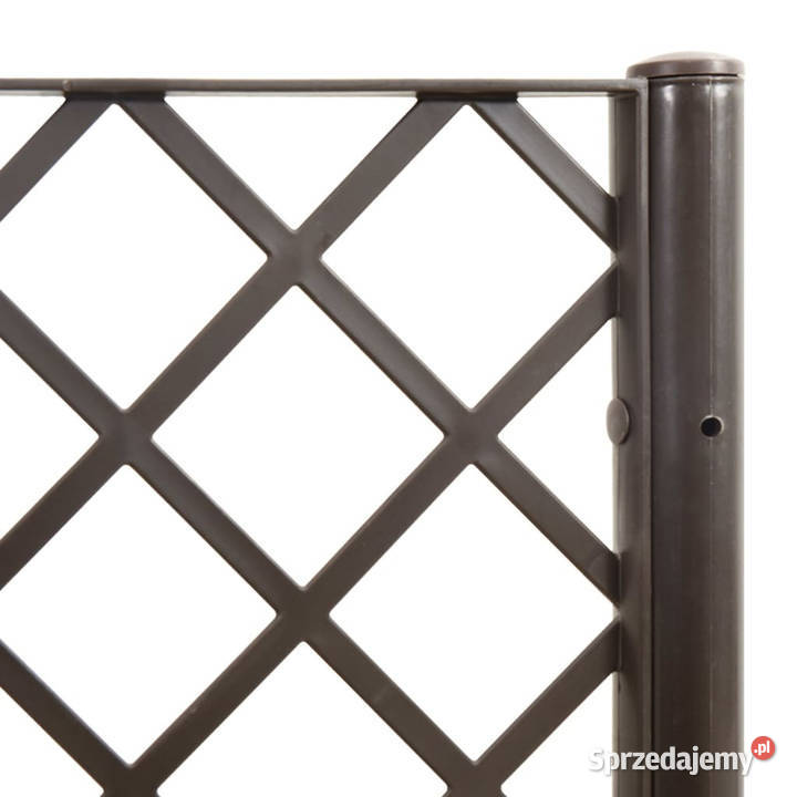 Donica ogrodowa z kratką brązowa 80x40x142 PP