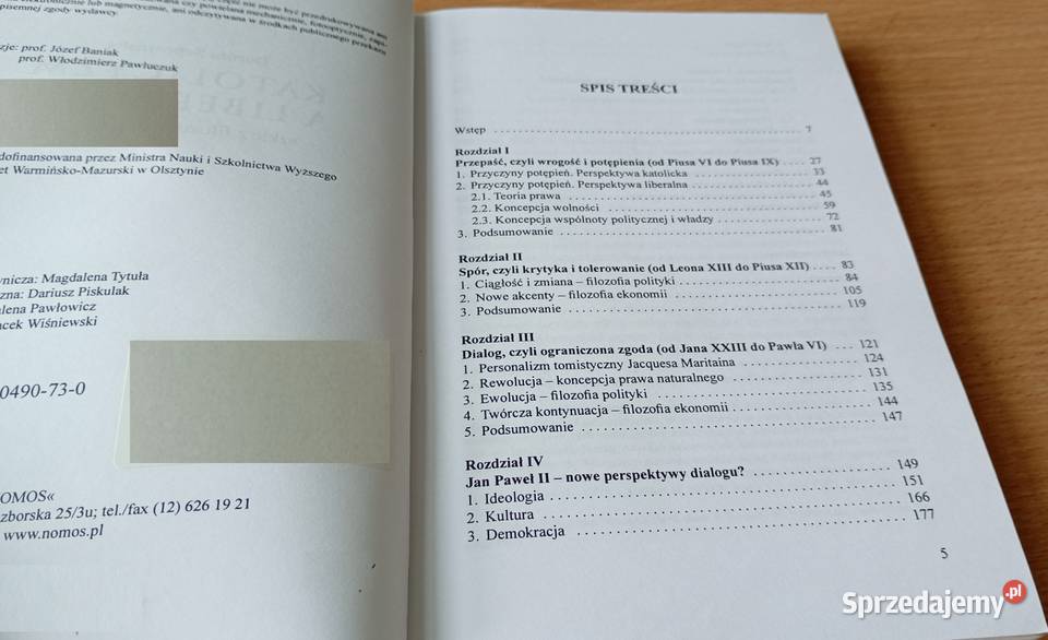 Katolicyzm a liberalizm szkic z filozofii Gdańsk