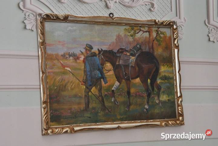 Wojciech Kossak Ułan z Rannym Koniem Powrót z małopolskie Kraków