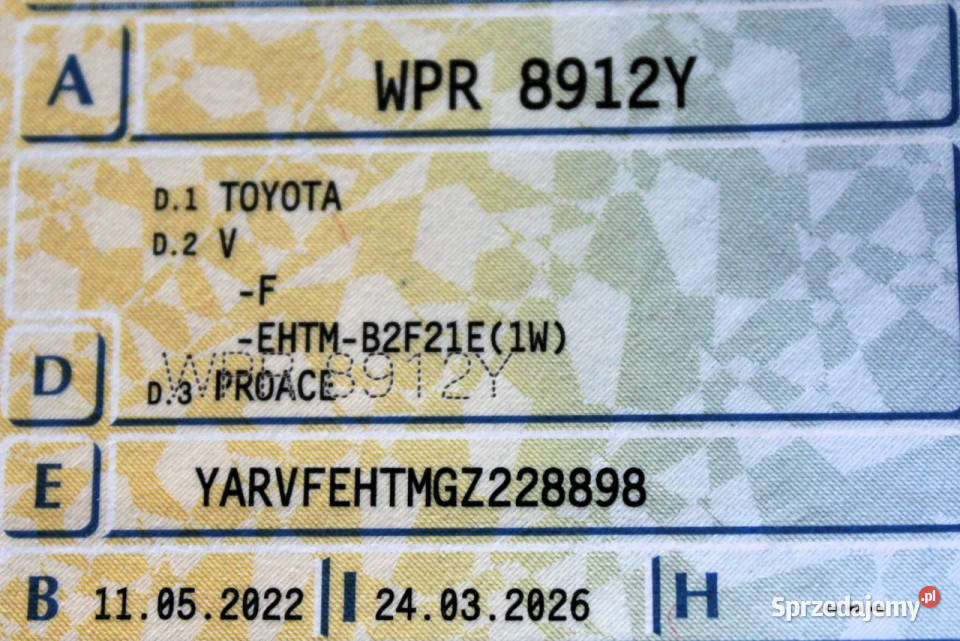 Toyota ProAce Long FV23 144 Tempomat Czujniki Sokołów