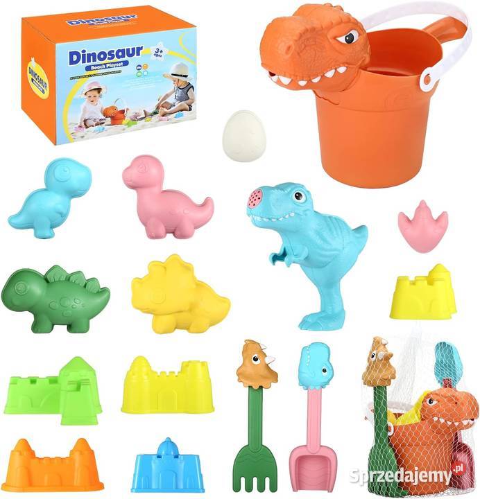 15 sztuk zabawek do piasku na plażę dinozaury Zawiercie sprzedam