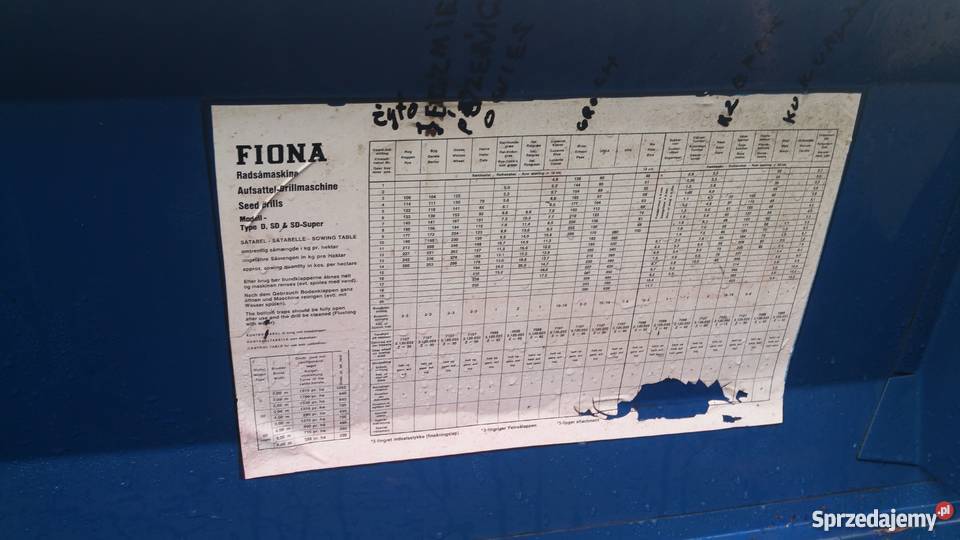 Siewnik Fiona 3m lubelskie Łuków