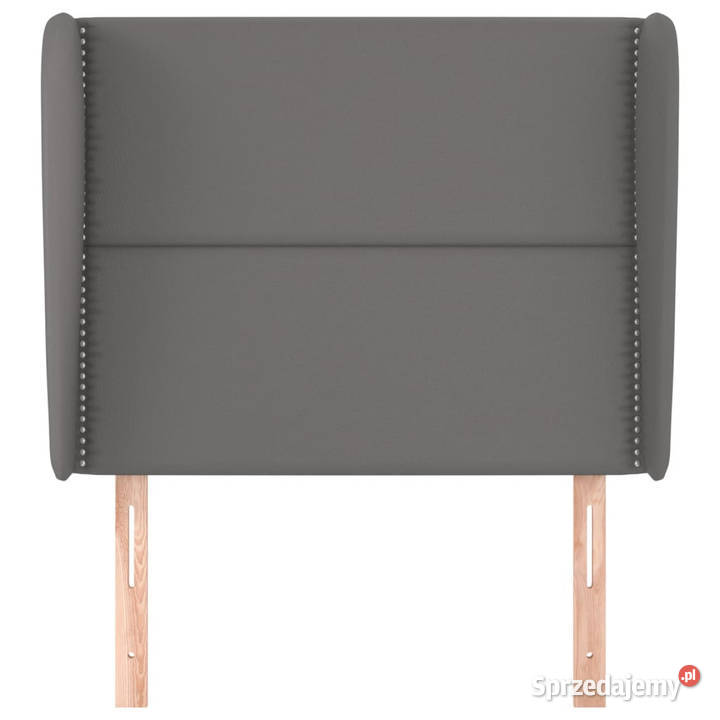 Zagłówek uszak szary 93x23x118128 sztuczna skóra Warszawa