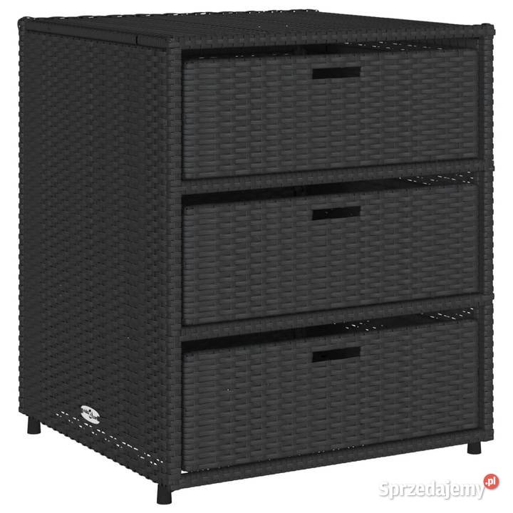 vidaXL Szafka ogrodowa czarna 55x59x69 SKU365555