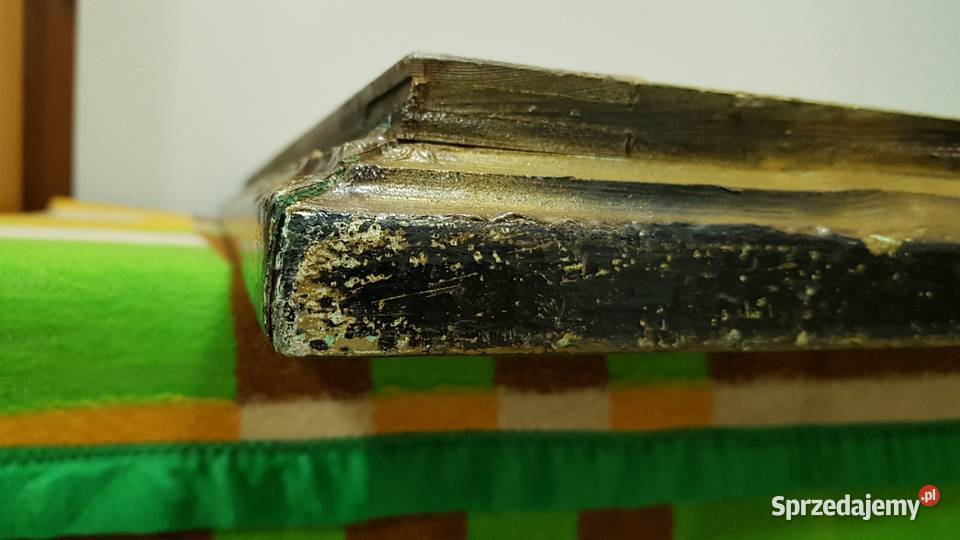 Stary duży obraz akwarela sygnowana Cz śląskie Dąbrowa Górnicza