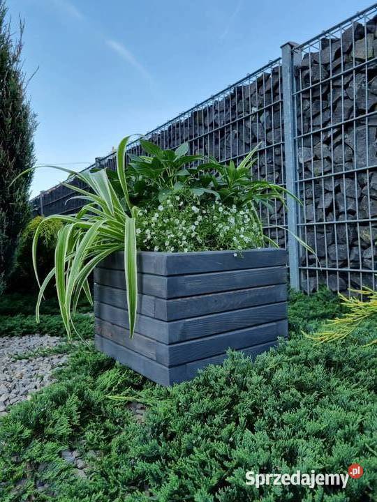 Donica drewniana sosnowa KWADRATOWA Donice Kalety