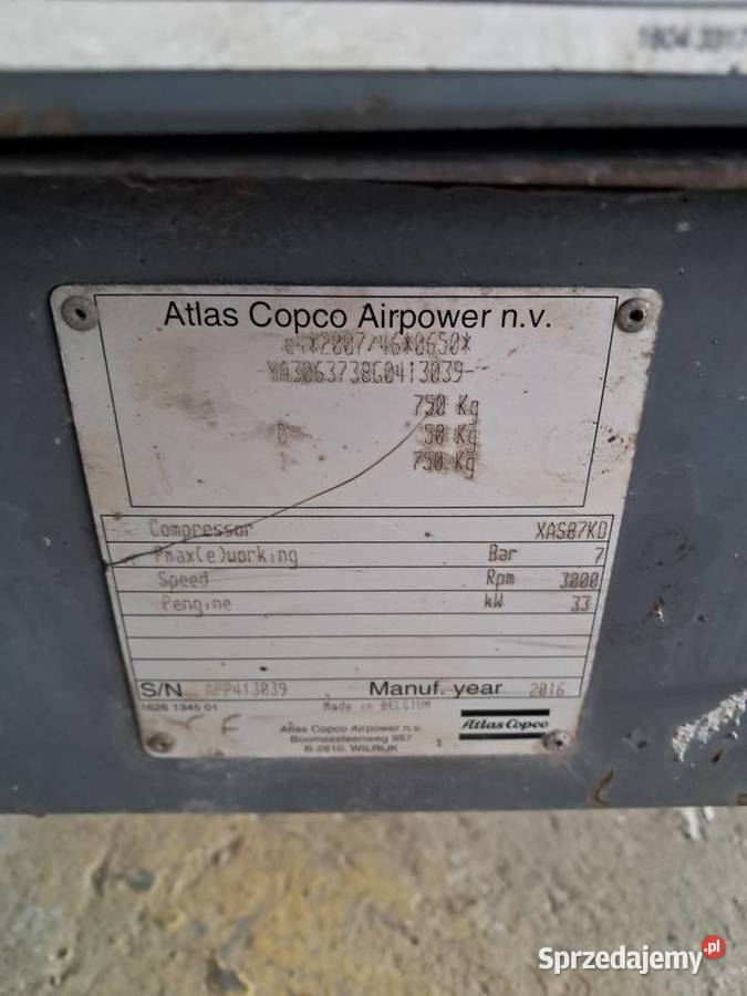 Sprzedam Sprężarka Atlas Copco Łagów sprzedam
