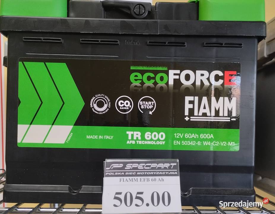 AKUMULATOR FIAMM 60 AH 600 A ECOFORSE EFB W Szczecin