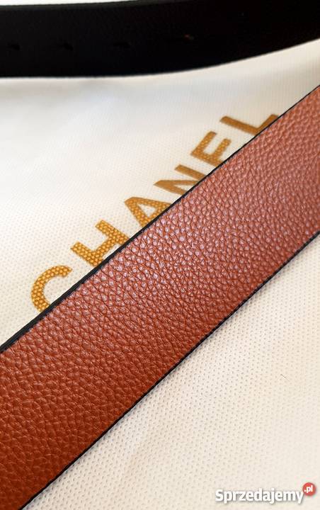 CHANEL PASEK DWUSTRONNY PASEK CC SZEROKI CZARNY Dla kobiet Bydgoszcz