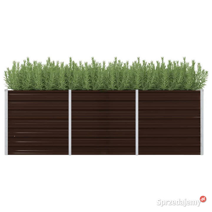 Podwyższona donica brązowa 240x80x77 Warszawa