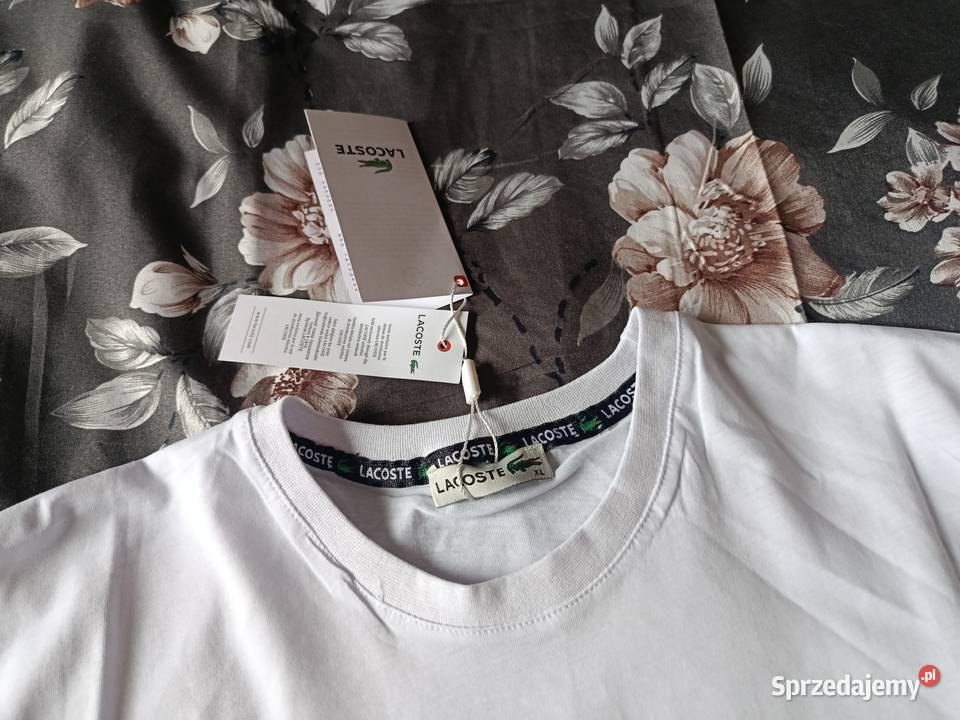 Tshirt męski Lacoste duże logo producenta kolor Białystok sprzedam