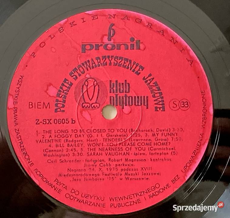 Sarah Vaughan Jazz Jamboree 75