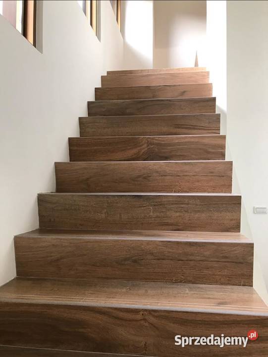 Płytki na schody 120x30 NATURALNE drewno deska Łask