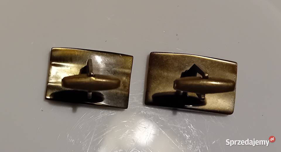 Mosiężne spinki do mankietów zdobione Koźminek