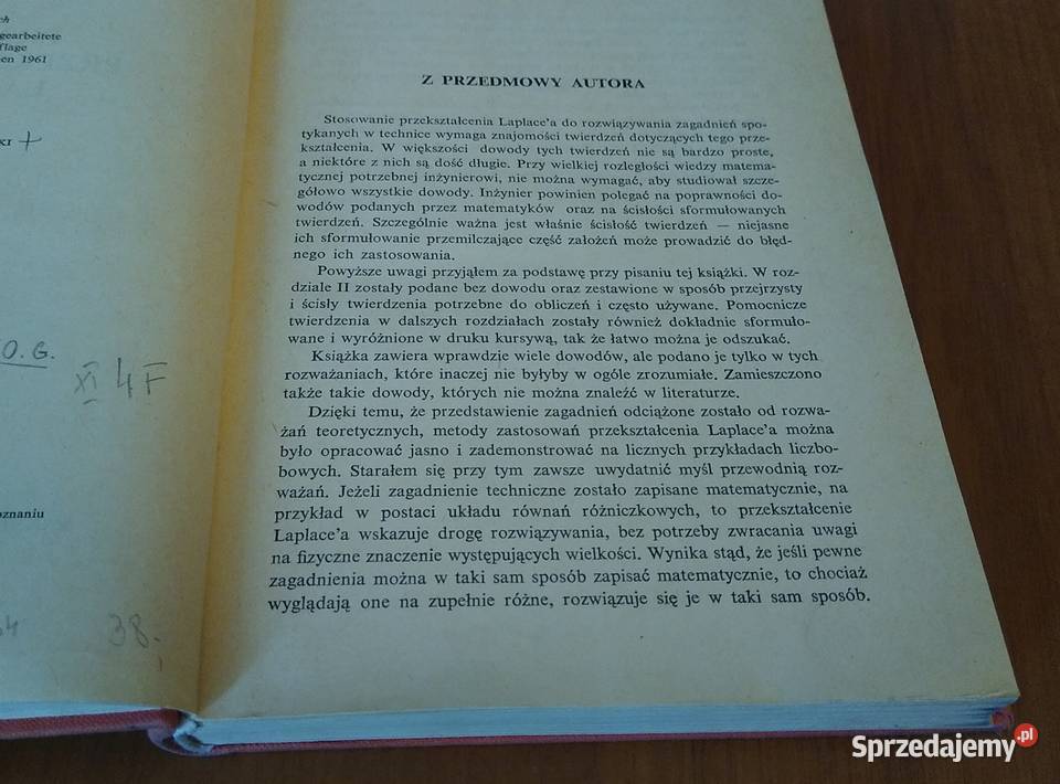 Praktyka przekształcenia Laplacea Gustav Doetsch twarda Gdańsk