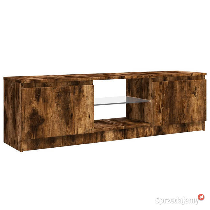 Szafka pod TV z LED przydymiony dąb 120x30x355 mazowieckie