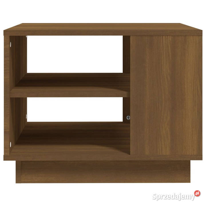 Stolik kawowy brązowy dąb 55x55x43 materiał Warszawa