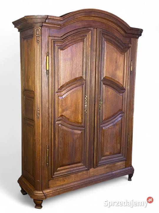 Stara masywna stylowa szafa dwudrzwiowa lity dąb zachodniopomorskie Gryfice